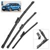 Front & Rear Wiper For VW Polo 6R Hatchback 2009-2017 2010 2011 Wiper Blades Windshield Windscreen Window Brushes 24"+16"+11"