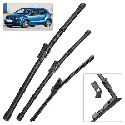 Vorne & Hinten Scheibenwischer Für VW Polo 6R Schrägheck 2009-2017 2010 2011 Wischerblätter Windschutzscheibe Windschutzscheibe Fensterbürsten 24"+16"+11"