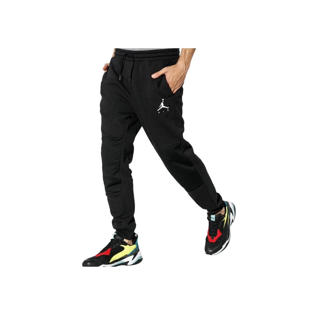 Jordan Air Letter Print Drawstring Knit Joggers Men Bottoms Black AA1447-010