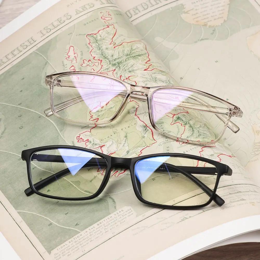 Women Anti Blue Light Glasses Vintage Computer Eyewear Full Frame Transparent Eye Protection Eyepiece Square Goggles Eyeglasses