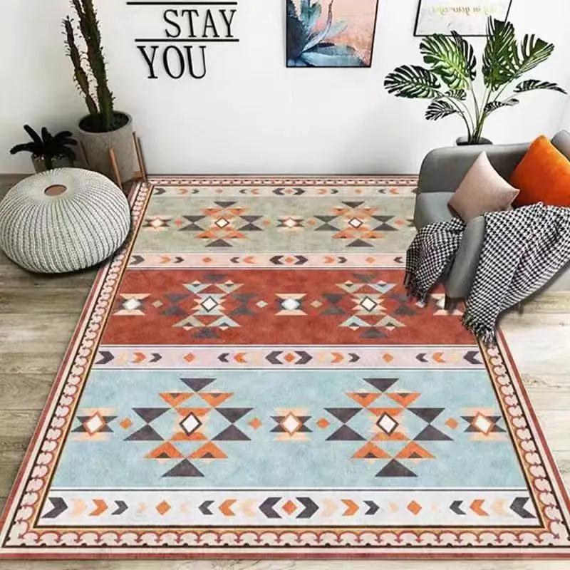 Europe Style Luxury Carpet Living Room Sofa Floor Flower Decoration Mat Home Bathroom Non-slip Doormats Soft Rugs for Bedroom