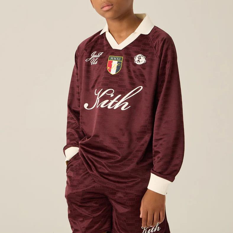 Kith Polo Shirt Long Sleeve Soccer Jersey Polo Kids' Khk030953-601