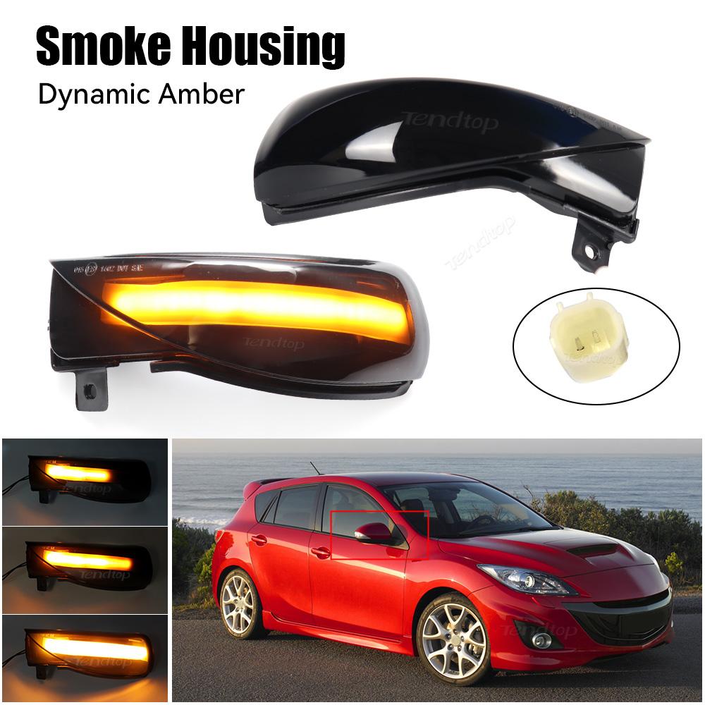 Amber Indicator LED Dynamic Turn Signal Lights for MAZDA 2 DE Ab 3 BL 6 GH Switchback signal Lamp Car Bulb Reflector 2&LED