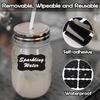 120Pcs/Roll Removable Blackboard Stickers With Erasable Pen Waterproof Chalkboard Labels Home Kitchen Spice Jars Bottles Tags
