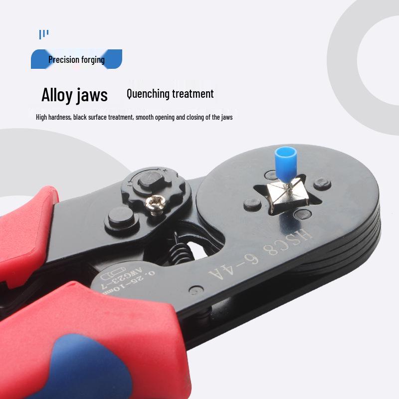 HSC8 6-4A Self-Adjusting Crimping Pliers for VE Tubes & Pin Terminals, 0.25-10mm²