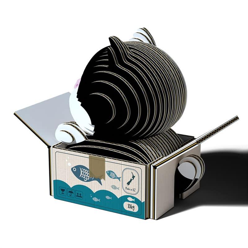 EUGY Tuxedo Cat Paper 3D Puzzle An Educational Toy That Is Perfect As a Gift for Elementary School and Adults - Boys, Girls, Alike.