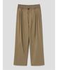 Saendeusaundeu Suiting Fabric Banding Pants Yellowish Brown
