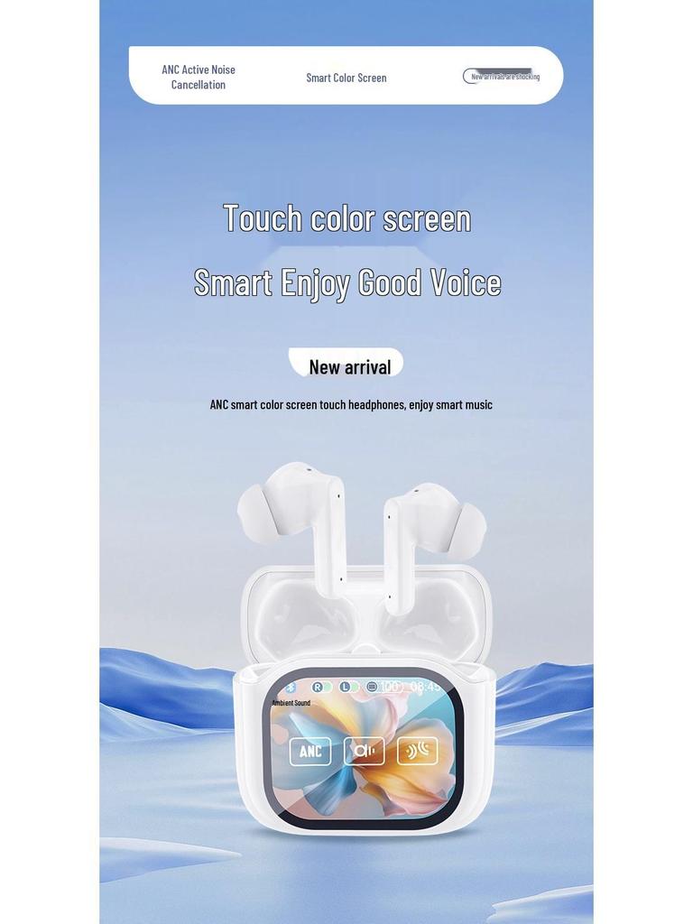 JM19 Kabellose Bluetooth ANC Geräuschunterdrückende Sport-In-Ear-Stereo-Kopfhörer mit KI-Übersetzung.
