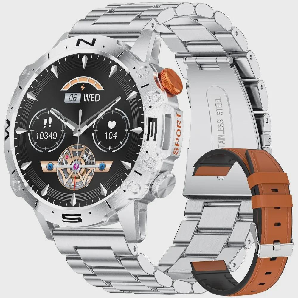 Multi-Function Smartwatch: Outdoor-Ready, Waterproof, Heart Rate & Blood Pressure Monitor with Bluetooth Calling