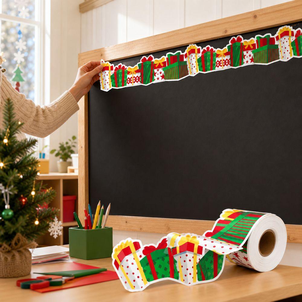Self-adhesive Christmas Border Roll Cuttable Classroom Border Trim Border Trim  Classroom Decor