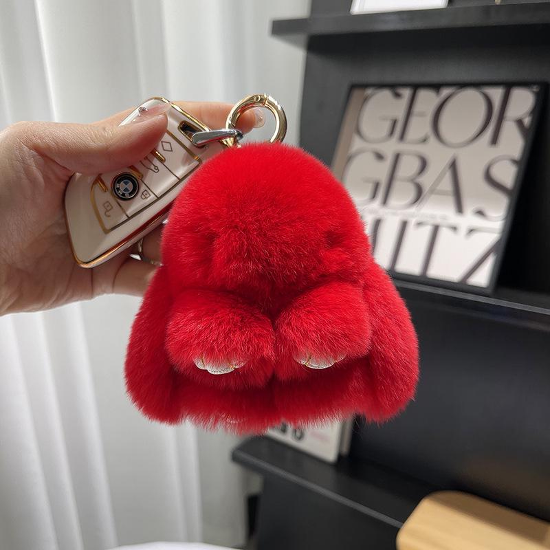 Cute Plush Bunny Keychain: Pretend Dead Rabbit Doll Pendant – Perfect Mini Gift for Students & Fans