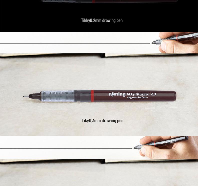 Rotring Red Ring Technical Inking Pen Set, 0.1-0.8mm for Manga and Drawing
