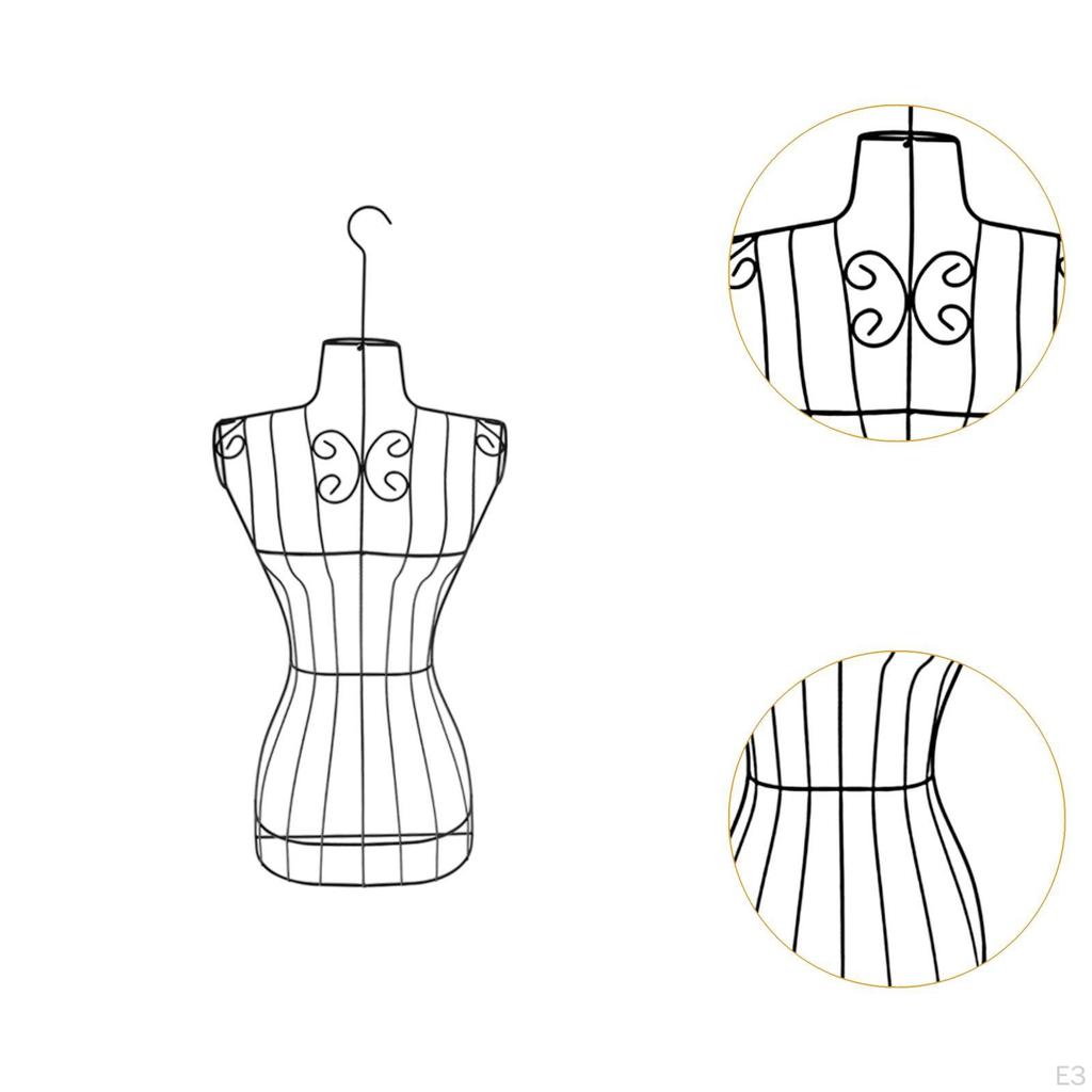 Metalowy Manekin Krawiecki Stojak na Ubrania Wszechstronny z Hakiem Manekin do Centrum Handlowego Szycia