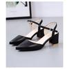 Baotou, Sandalias, Zapatos de Mujer, Punteras Puntiagudas, Correas Rectas con Hebilla, Tacones Gruesos, Zapatos Individuales, Tacones Altos