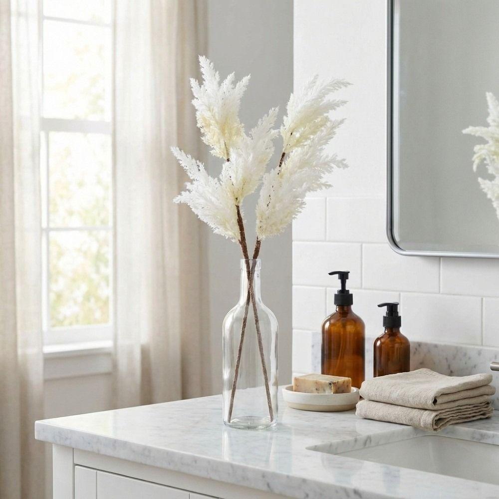 Künstliche, getrocknete Schilfrohrblumen im Landhausstil – realistische künstliche Pflanzenblumen fürs Büro