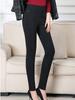 Spring Fleece Thin Black Elegant Women's Pant Casual Elastic Basics Slim Femal Clothing Fashion Pencil Pants Office Lady Trousers