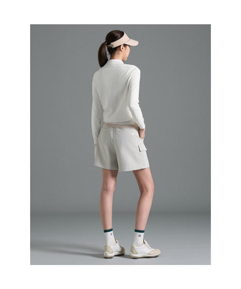 BEANPOLE GOLF Women'S Round Neck Long Sleeve Pullover Ivory