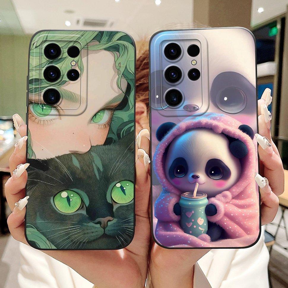 For Samsung Galaxy S24 Ultra Case Beautiful Cartoon Cover S24Ultra S928B S928U Soft TPU Phone Case For Samsung S24 Ultra Shell