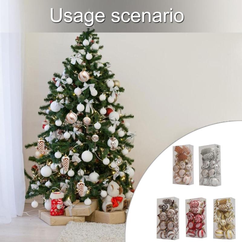Christmas Tree Baubles Ornament Stylish Christmas Tree Hanging Pendant Baubles Decorations for Holiday Ornament