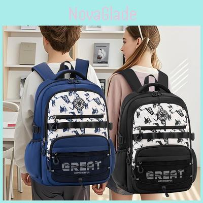 Sesame Baby Middle School Student Backpack With Breathable Nylon For School Use
