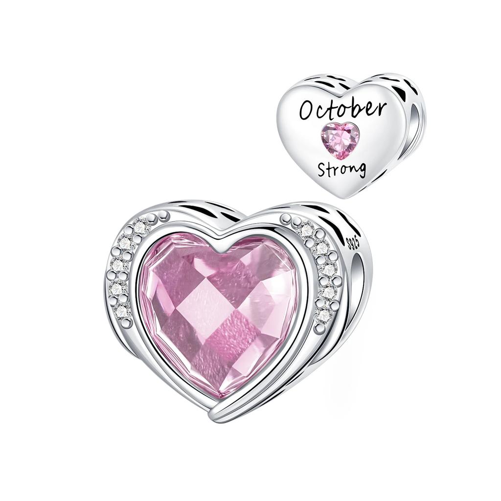 Copper Colorful Birthstone Eternity Round Dangle Lovecharm Fit Original Bracelet Girls Birthday Present Fine Quality Jewelry Gift