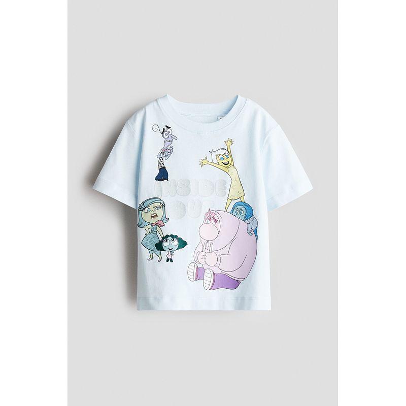 

[Серия Disney] HM Детская одежда Футболка для девочки 2025 Осень Новое поступление Алиса Мультяшная с коротким рукавом 1271597 Light blue/Inside Out 110/56((2-4Y))