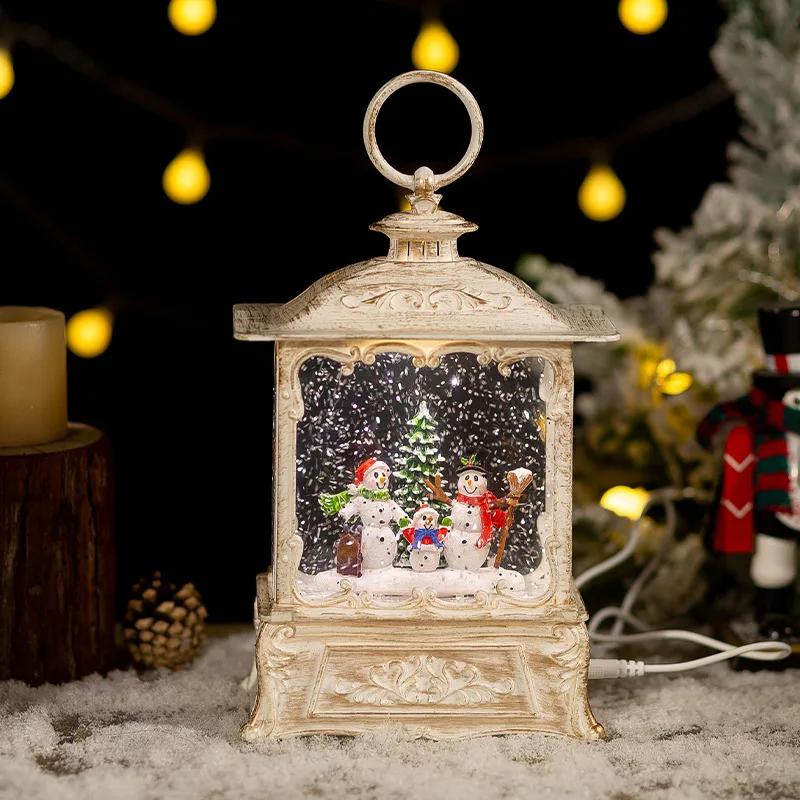 DurableChristmas Decorations Crystal Ball Music Box Ornaments Christmas Holiday Lights Crystal Lights Gifts