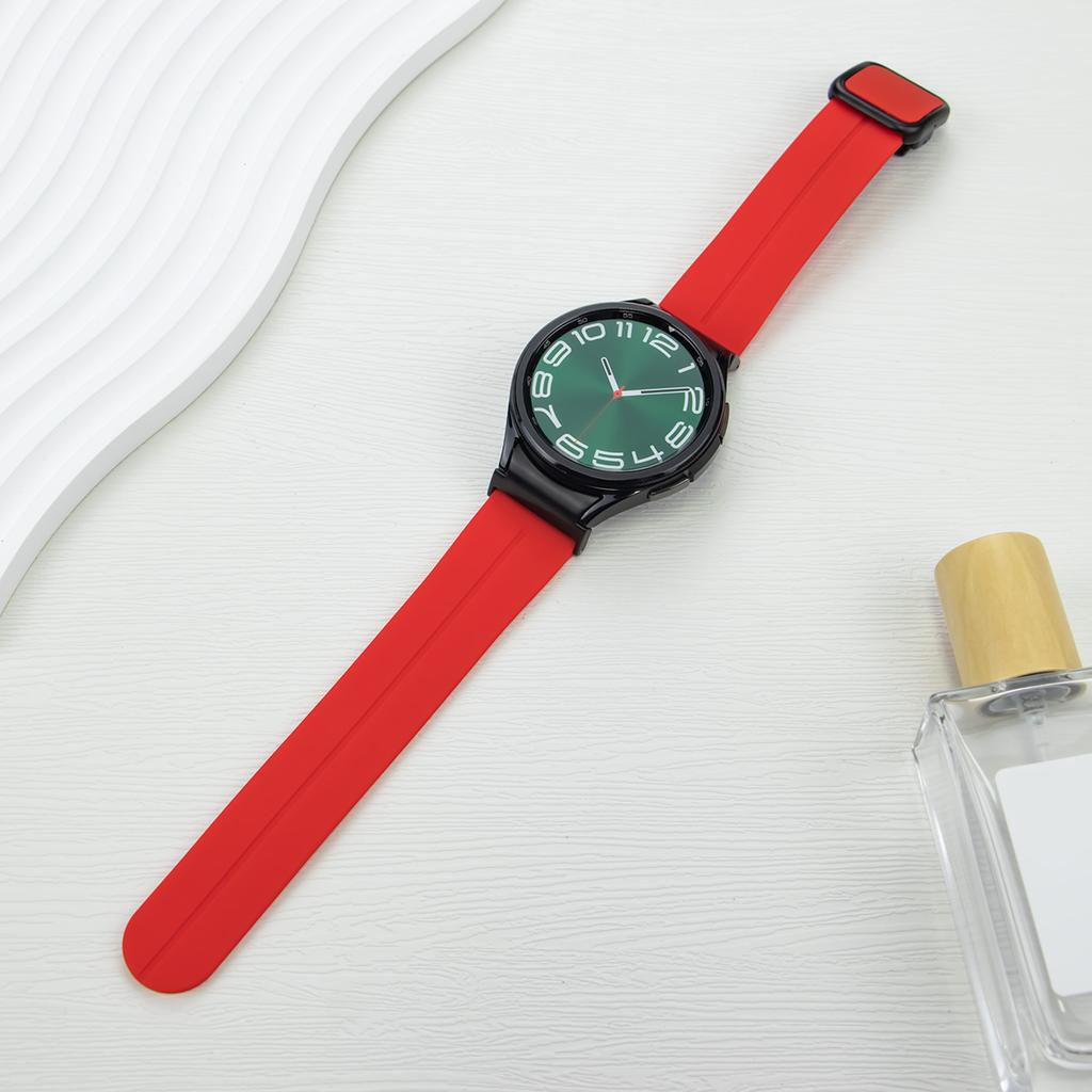 Quick Fit Magnetic Silicone Strap For Samsung Galaxy Watch 6 Classic 47mm 43mm 6/5/4 40mm 44mm 5 Pro 45mm 4 Classic 46mm 42mm