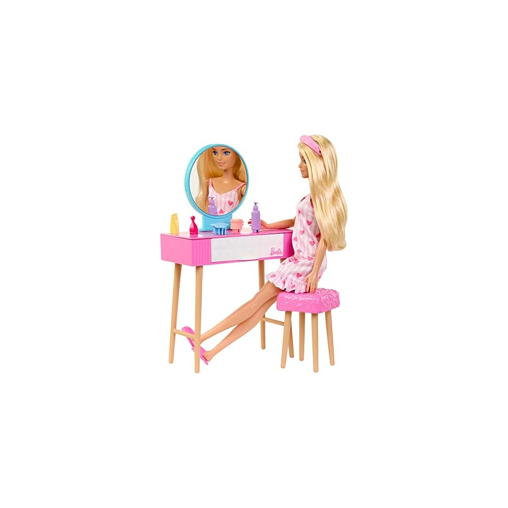 Mattel Barbie Cute Pink Bedroom Playset for Dolls Inspired by Barbie Movie Ages 3+