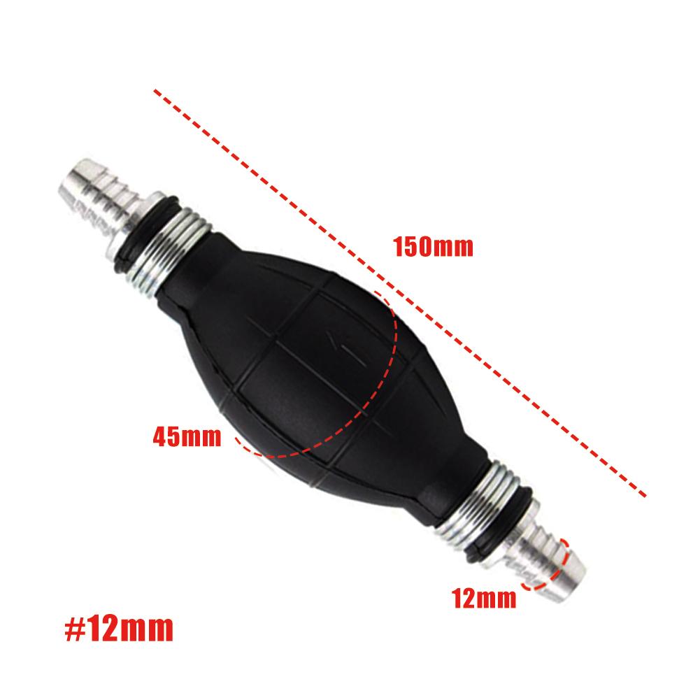 6/8/10/12mm Fuel Pump Aluminum Hand Pump Oil Sucker Line Hand Primer Bulb All Fuels For Car Boat Marine Outboard Fuel System 2
