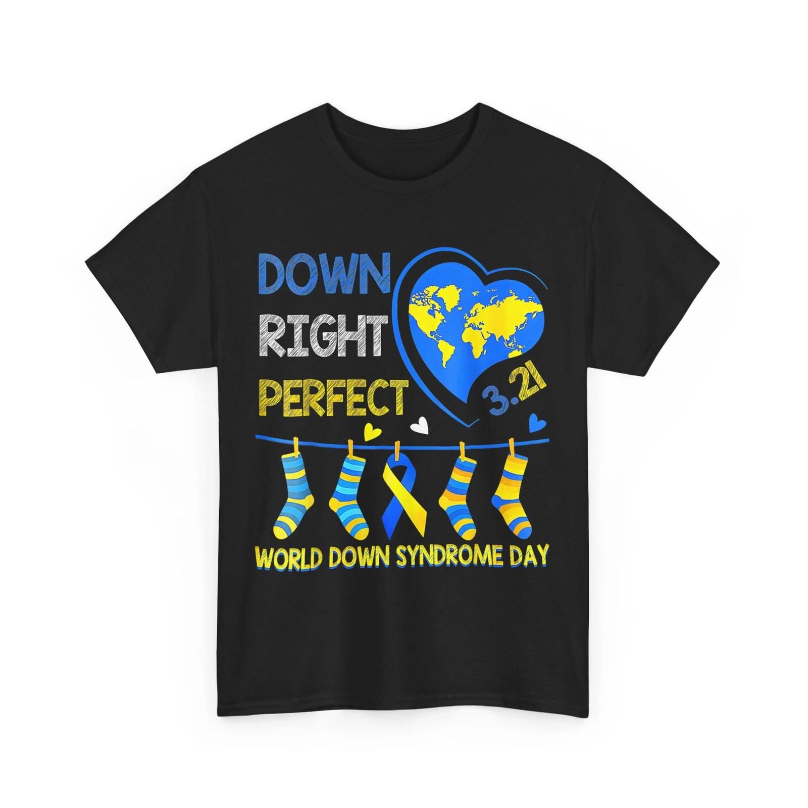 Down Syndrome Awareness Day T shirt, Down Right Perfect Women Men Shirt 2XL