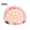 School Bag Pendant Push Bubble Game Console Keychain Stress Relief Mini Cartoon Reliever Popping Machine Portable Squeeze Sensory Fidget Toy