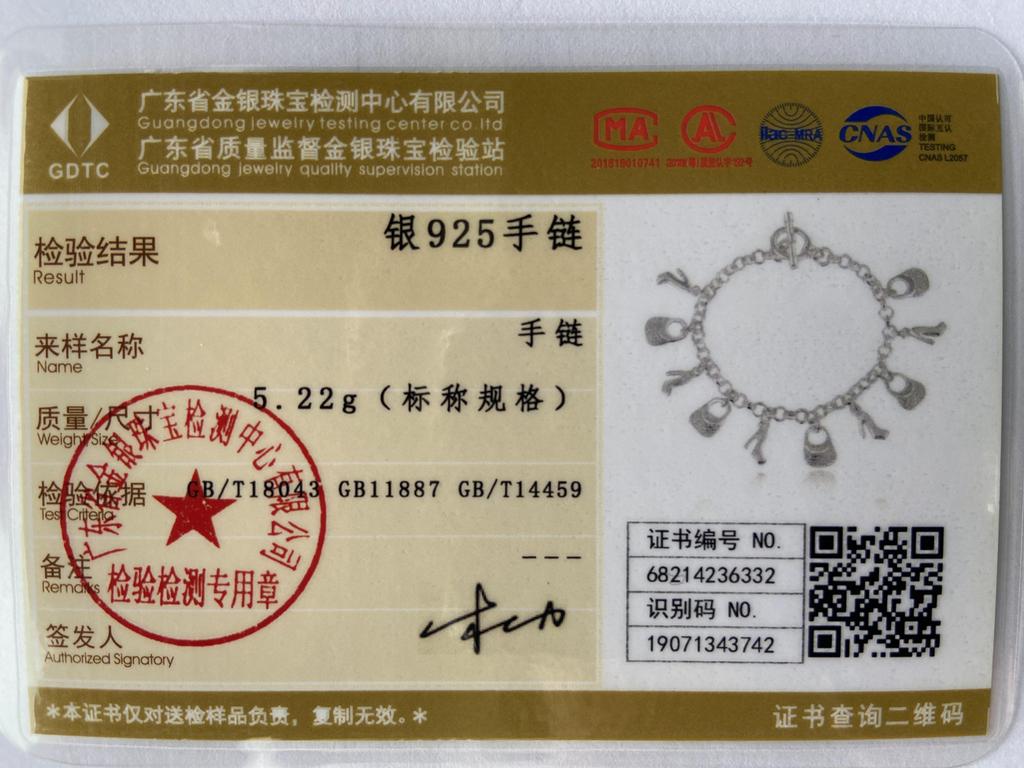 CHSHINE 925 Sterling Silver Handbag High Heels Charm Bracelet Fashion High Quality For Women Jewelry