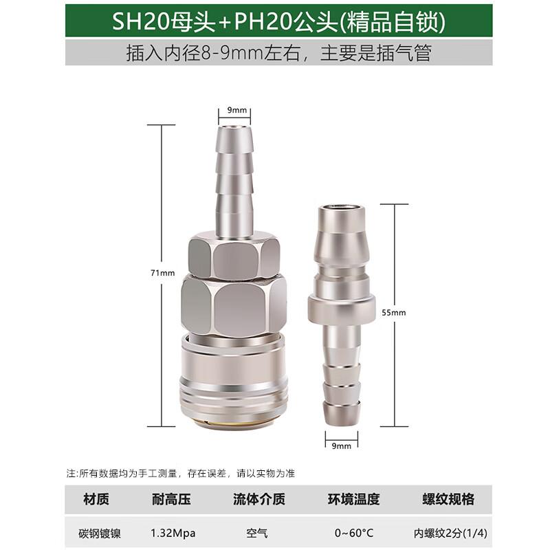 Berry Lion Self-Locking Pneumatic Quick Connectors