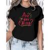 Casual Round-Neck T-Shirt for Women Featuring a Trendy Print, Perfect for Spring And Summer Wear