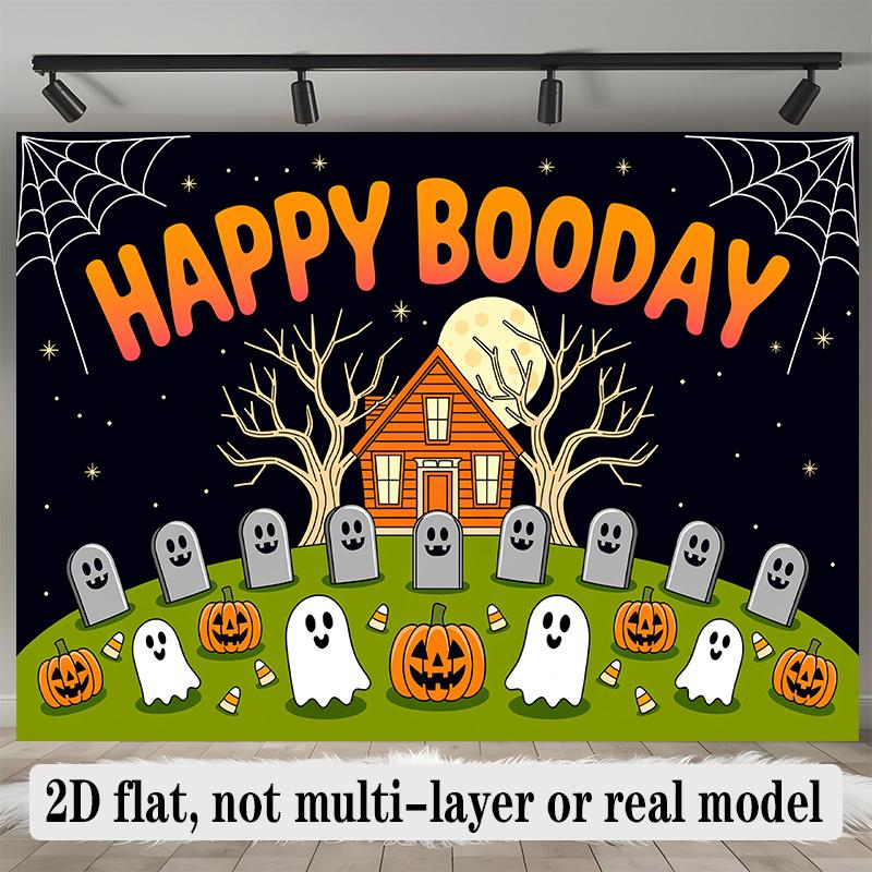 Party Backdrop Halloween Flat Banners Celebrations Wedding Enthusiasts Event Backdrop Decoration Front Door Decor Theme