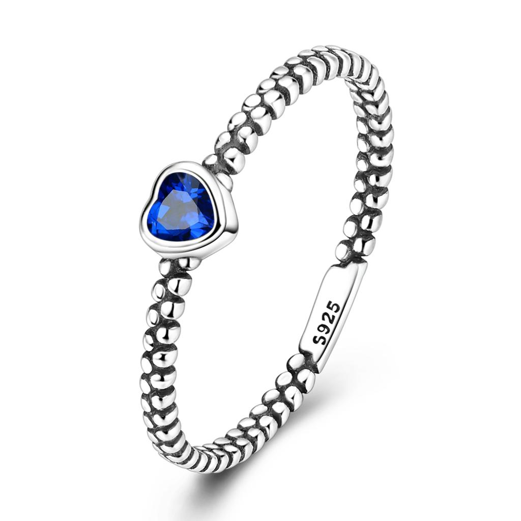 925 Silver Rings Sparking Purple White Pink Blue Zircon LOVE Wedding Ring Women Engagement Jewelry Anniversary Gifts