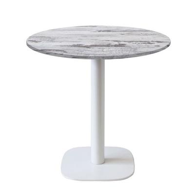 Round Table Ø 70 Cm - Model Round White Leg Iceland Oak