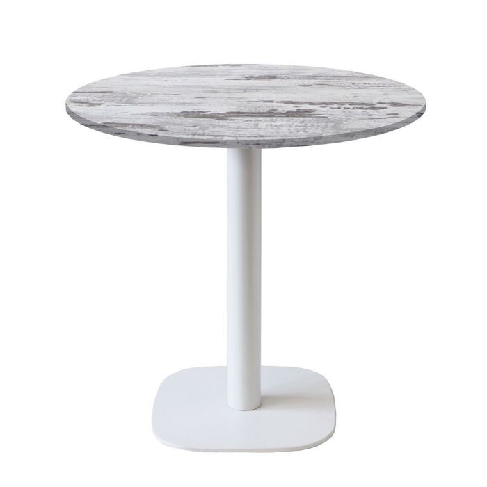 Table ronde - Round - Ø 70 cm - Blanc - Contemporain - Montage facile