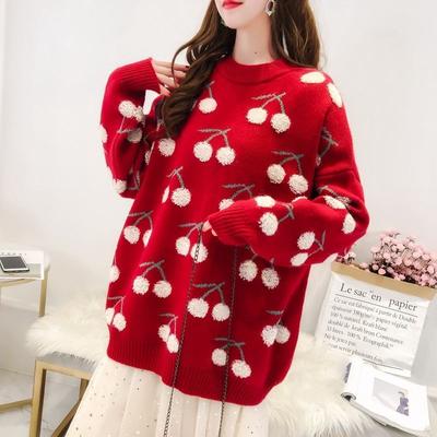 Lose Pullover Langarm Top Pullover für Frauen Herbst und Winter Strickwaren O Hals Langarm Pullover Pullover weiblich