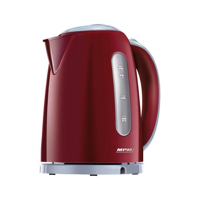 Bouilloire électrique sans fil - MPM - MCZ-85/B2 - 1,7 litres - filtre anti-calcaire - rouge