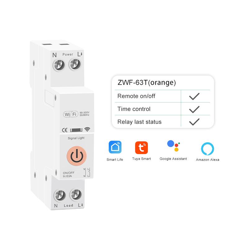 Tuya Smart Wi-Fi Circuit Breaker with Mobile App Control and Timer