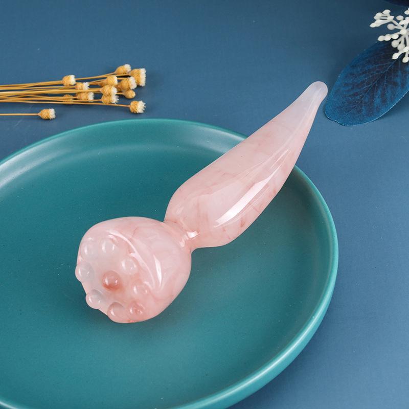 Lotus Seedpod Shape Gua Sha Face Massager Stick - Facial Lifting Skin Care Tool for Eyes Acupoint Pen Beauty Care