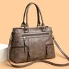 Large Capacity Textured Handbag, New Soft Leather Commuting Shoulder Bag, Crossbody Bag, High-end Tote Bag