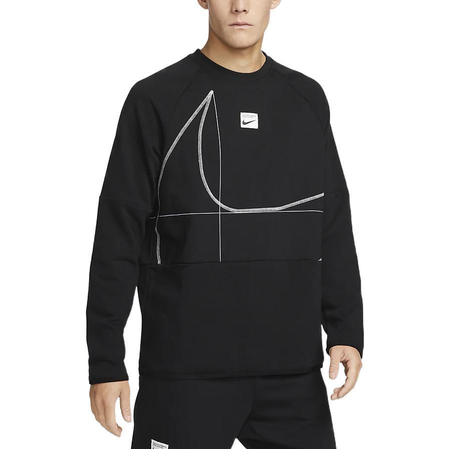 Nike Sweatshirts Men's Black Crew Neck Moderate DQ6623-010