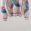 Fashion Women Sweater Y2K Streetwear Colorful Bird Print Pullover Femme Round Neck Bottom Knit Tops Mujer C-069