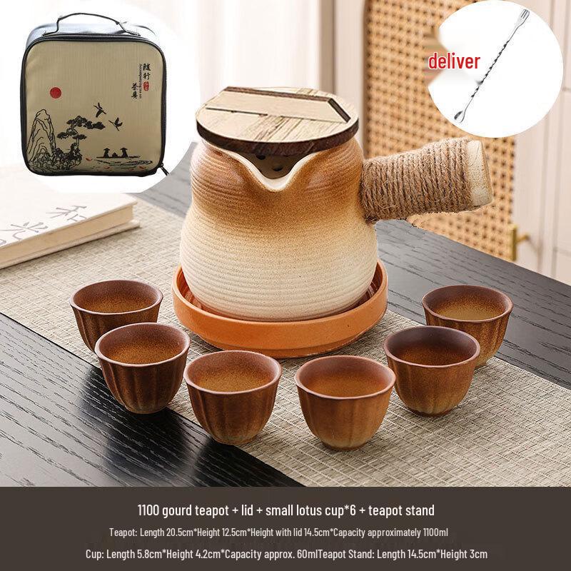 Ceramic Tea Pot & Cup Set for Stove-Side Brewing