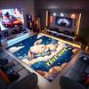 1PC Custom Name "Nightly Dreamscape Bunny" Theme Floor Mat Ideal for Living Room, Game Rooms, Office, Bedroom,Floor Mat Playful Design