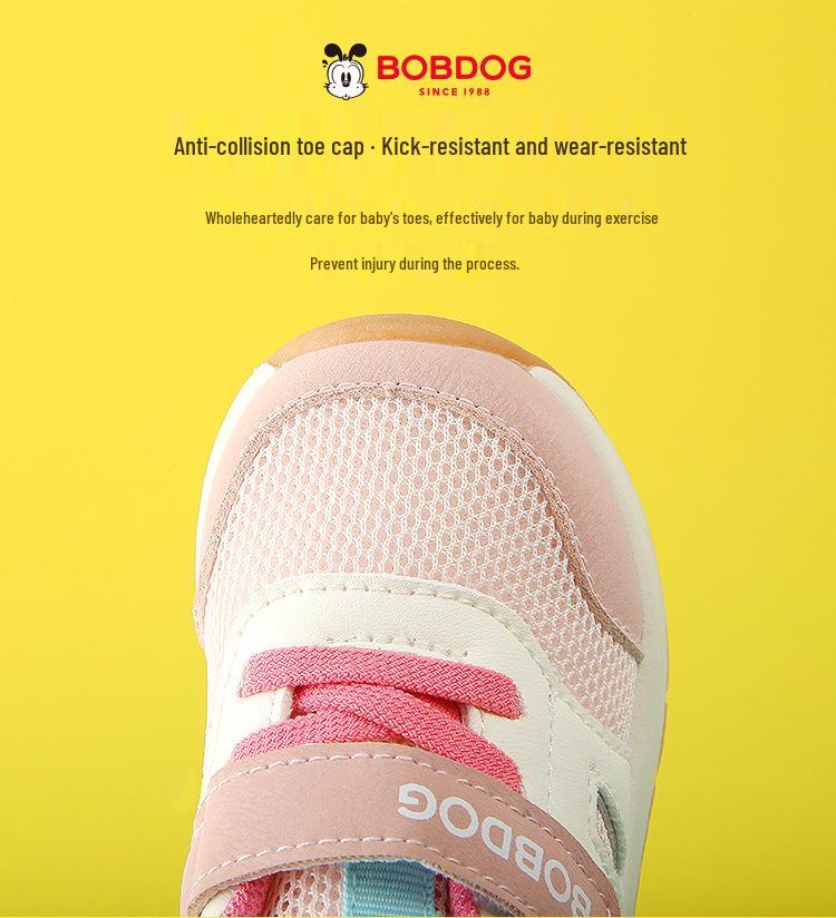 Bobodou Spring Breathable Mesh Toddler Shoes, Soft Sole Infant Functional Shoes for Boys and Girls.
