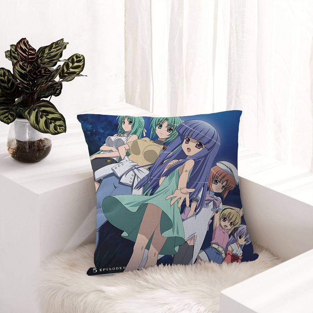 Higurashi When They Cry Cartoon Personalized Picture Text Home Decorative Pillows Household Gifts 45x45cm